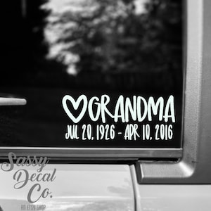 In Memory Of decal