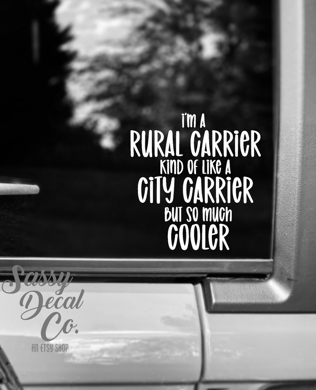 Rural Vs. City Postal Carrier Decal - Etsy