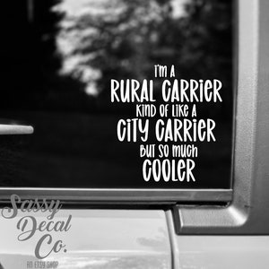 Rural vs. City postal carrier decal