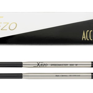 Recharges pour stylo bille Xezo noires SSC-M - Cartouches de stylo d'encre gel de taille standard (Paquet de 2)