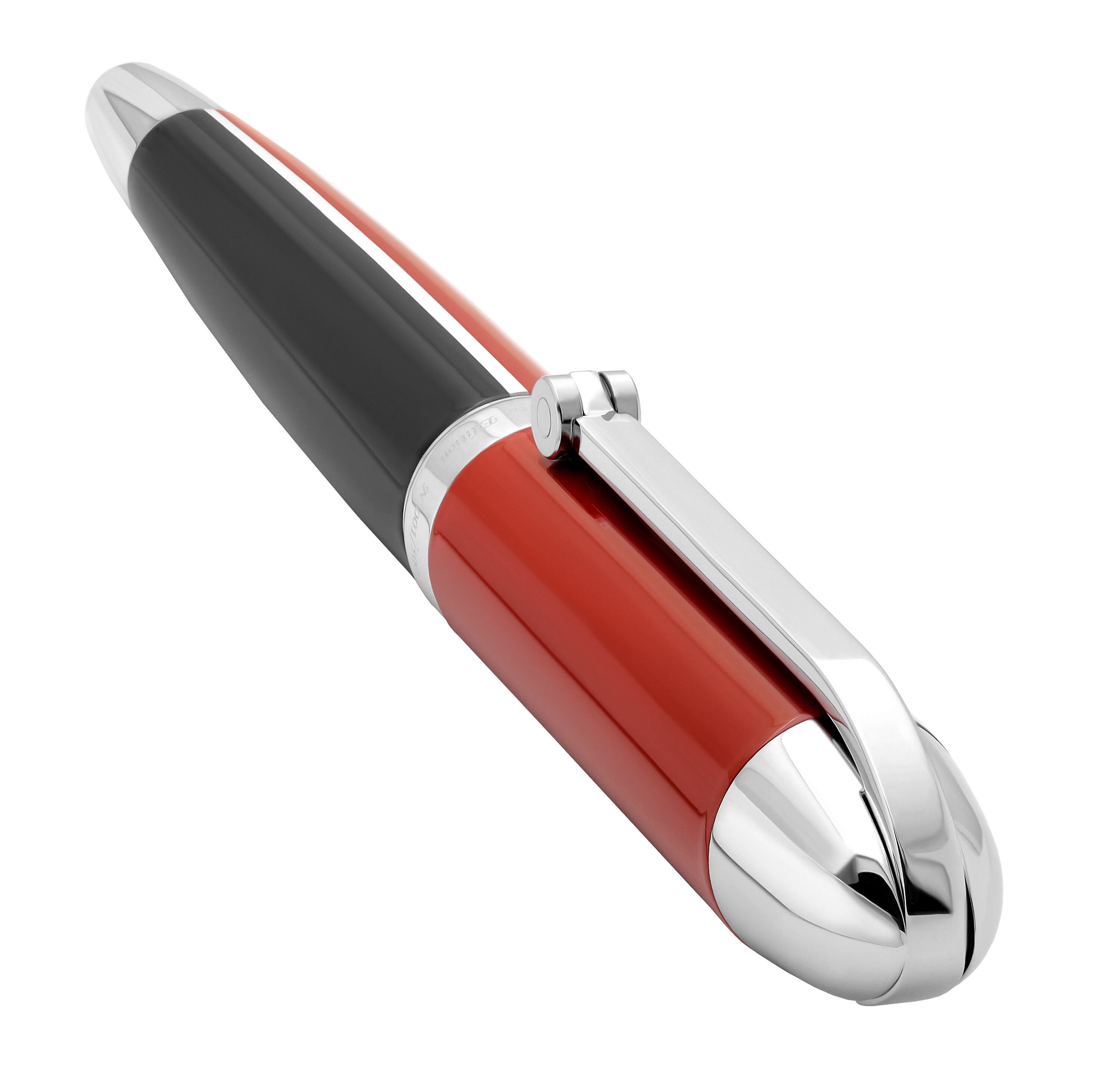 Xezo Visionary Fountain Pen Medium Tip. Red and Black Chrome Etsy