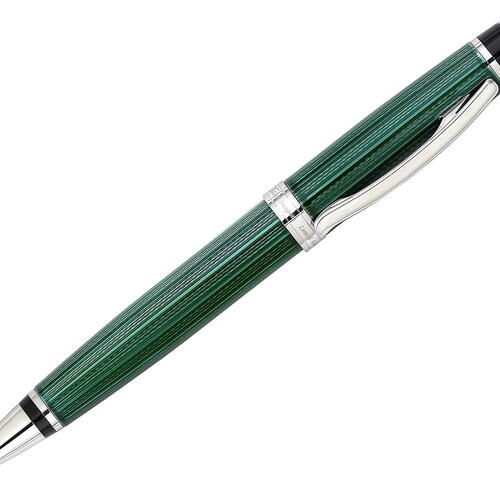 Xezo Incognito Serialized Brass Ballpoint Pen in Forest Green Lacquer, Diamond-Cut shops Engraved. Handmade