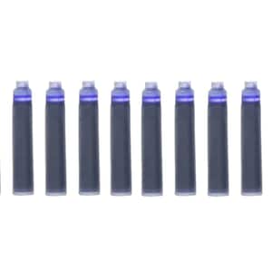 Cartouches de recharge d'encre bleue Xezo pour stylo-plume - Taille standard internationale/européenne - Paquet de 10