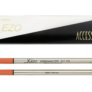 Recharges pour rollerball Xezo Black 917 FM - Cartouches de stylo d'encre liquide de taille standard - Paquet de 2