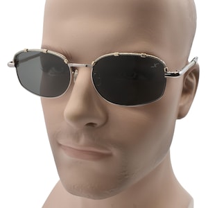 Xezo Handmade Designer Titanium Aviator Sunglasses. UV 400 Polarized Smoke Gray Lenses. (Airman 2002 G)