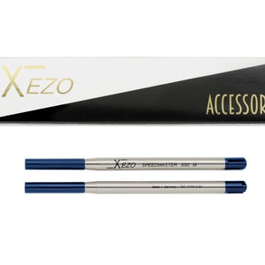 Recharges pour stylo bille Xezo Blue SSC-M - Cartouches de stylo d'encre gel de taille standard (Paquet de 2)