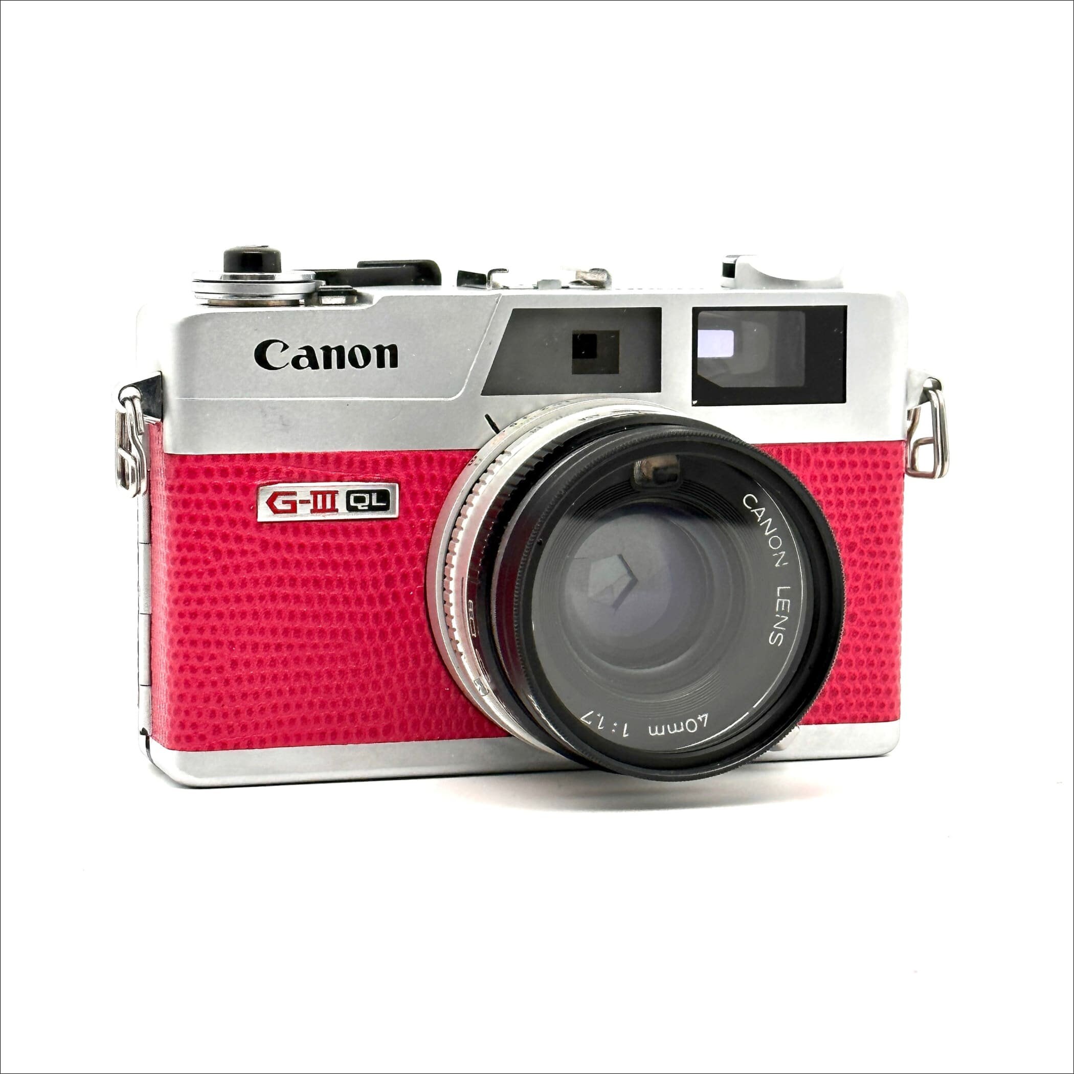 アイボリー×レッド 極上品 Canon Canonet QL17 G-III モルト新品 #2467