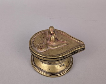 Antique Shiva Lingam with Nandi, Yoni and an Offering