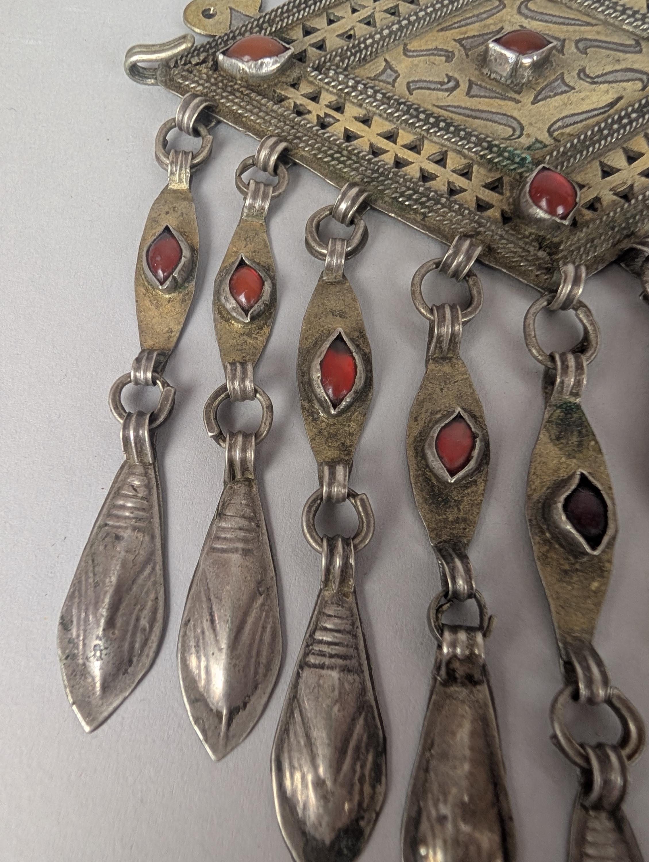 Filing Robe Fastener Antique Turkoman Robe Fastener, One Sided, Silver Gold Carnelian - Etsy