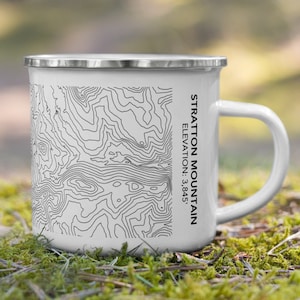 Stratton Mountain Tasse Elevation Topographie Tasse | Stratton Ski Mountain Camping Tasse für Skifahrer und Snowboarder | Stratton Ski Resort Map Tasse