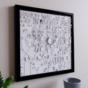 Auburn, Alabama 3D College Campus Map Personalized College Graduation Gift | University in Alabama, AU Auburn | Dorm Room Decor for College