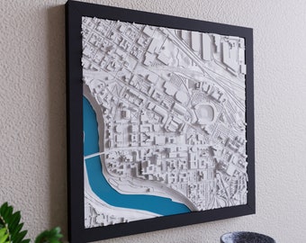 Twin Cities, Minneapolis, Minnesota 3D College Campus Map Personalized College Graduation Gift | University in Minneapolis, Minnesota U of M