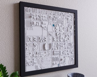 Fort Collins, Colorado 3D College Campus Map Personalized College Graduation Gift | University in Fort Collins Colorado State University CSU