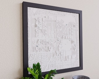 Long Beach 3D College Campus Map | Personalized College Graduation Gift | University in California 2023 Grad Gift | Cal State Long Beach