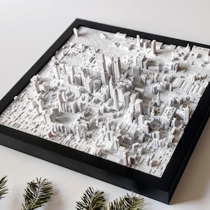 Philadelphia 3D City Map | 3D Buildings, Street Map, Topographic | Philly Skyline Decor | 3D City Wall Art for People from Philly PA | Eagle