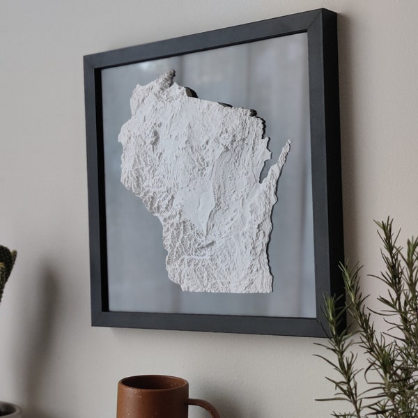 Wisconsin Map Art - Etsy