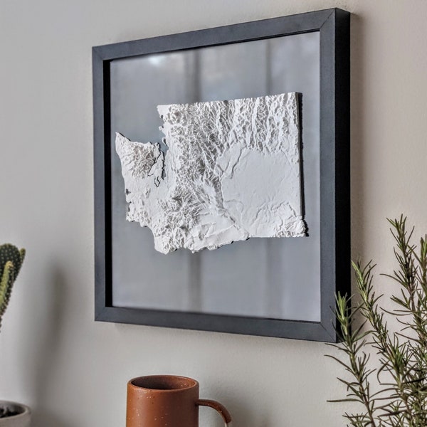 Map of Washington State - Etsy
