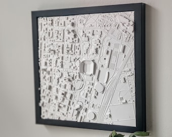 Austin Texas 3D Campus Map | University in Austin Texas 3D Wall Art | University Graduation Gift | University of Texas at Austin | UTA