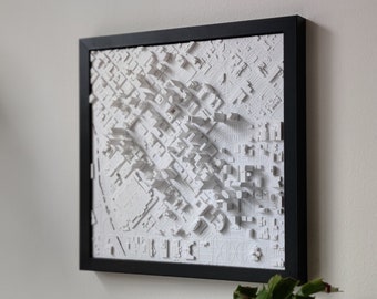 Denver Colorado 3D City Print | 3D City Wall Art with 3D Buildings and Roads | Housewarming Gift for People from Denver | Denver Map Print