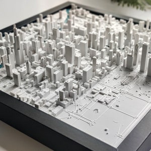 Chicago IL | 3D City Wall Art | 13&quot;x13&quot; | 3D City Wall Art | Chicago Housewarming Gift For People From Chicago Illinois | Bear | Cub