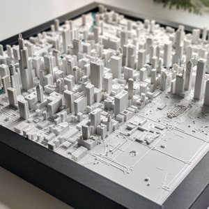 Chicago IL | 3D City Wall Art | 13"x13" | 3D City Wall Art | Chicago Housewarming Gift For People From Chicago Illinois | Bear | Cub