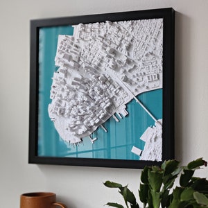 Manhattan NYC 3D City Map | Lower Manhattan 3D Street Map | New York Skyline Decor | 3D City Wall Art for People from Manhattan | Big Apple