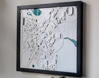 School in Central Florida Campus Map | University Graduation Gift | 2023 Grad | For Students, Graduates, Alumni that went to UCF | 3D Gift