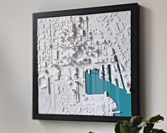 Baltimore 3D City Map | 3D Buildings Art Wall Decor | Baltimore Skyline | 3D City Wall Art Print for People from Baltimore | Raven | Oriole