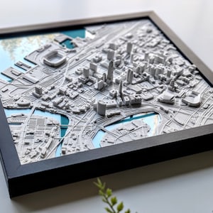 Cleveland 3D City Map | Wall Art of the Cleveland Skyline | 3D City Print for People from Cleveland | Downtown Cleveland Home Office Decor
