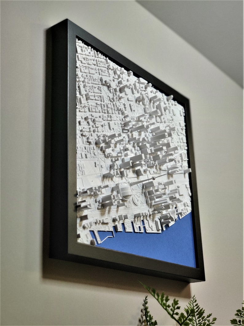 Toronto ON 3D City Wall Art Etsy