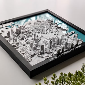 Housewarming Gift 3D City Map | Custom New Home Buyer Closing Gift 3D City Map Decor Street Map 3D Printed Skyline Decor Art Personalized