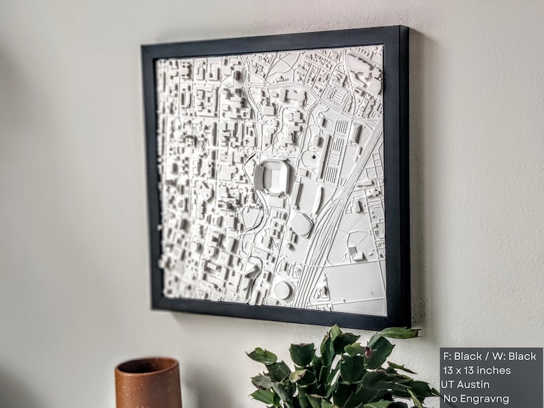 Custom 3D College Graduation Gift 3D Campus Map of Any College or University Wall Art For Graduates, Students, Alumni Class of 2024 image 2