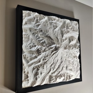 Mount Rainier National Park 3D Map Topographic Wall Art Mt Rainier Relief Map Gift For Hikers Washington For Hikers in Washington Park