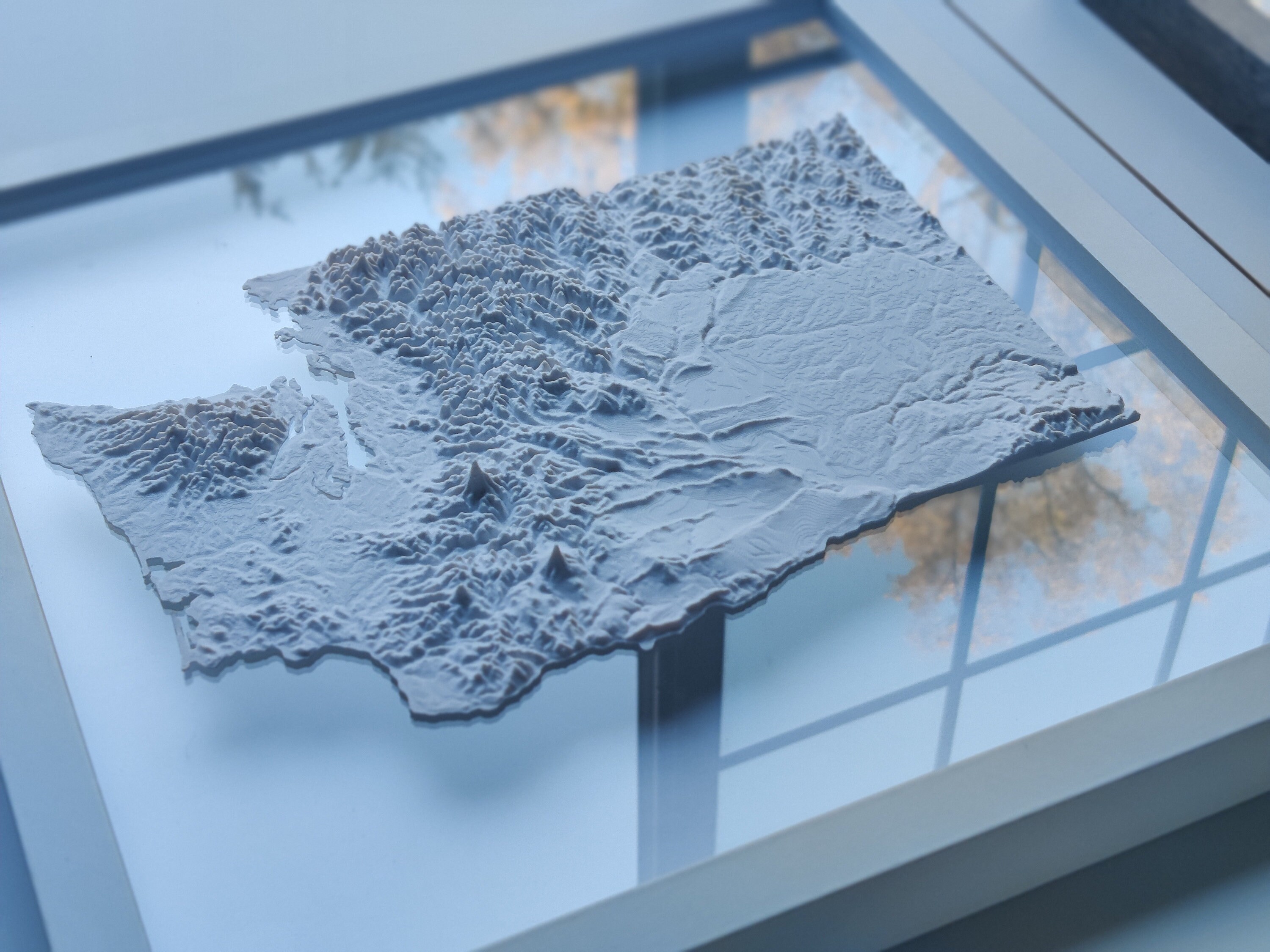 Washington 3D Topographic Map | 3D State Map of Washington Wall Art ...