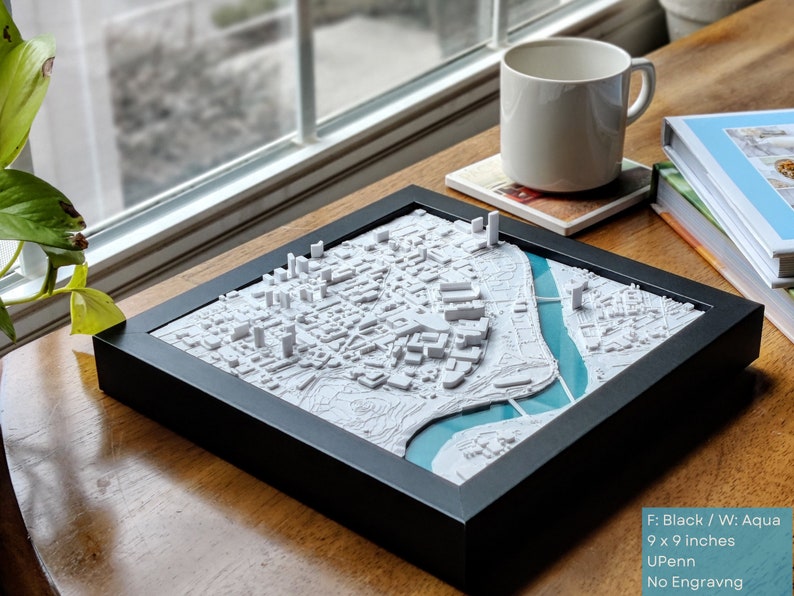 Custom 3D College Graduation Gift 3D Campus Map of Any College or University Wall Art For Graduates, Students, Alumni Class of 2024 image 3