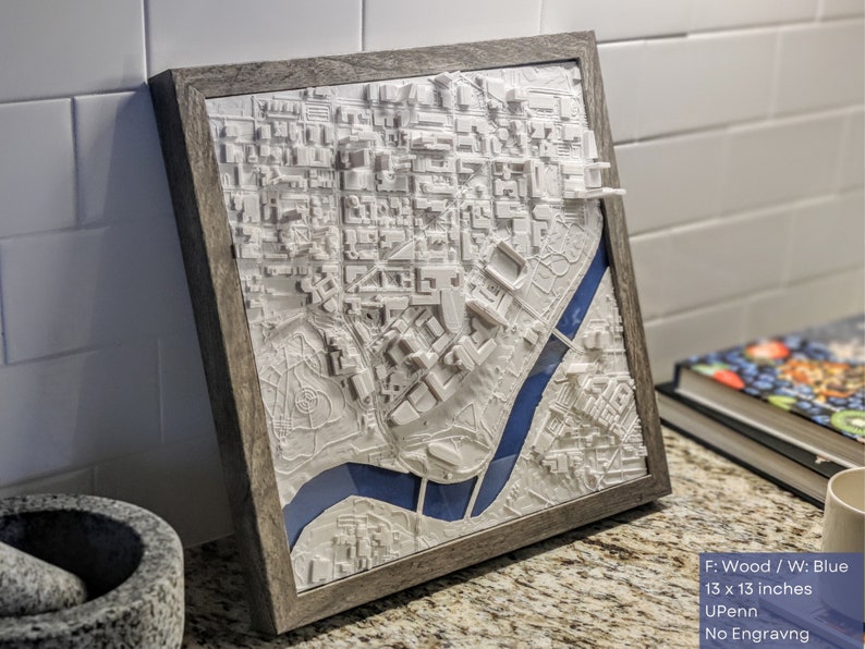 Custom 3D College Graduation Gift 3D Campus Map of Any College or University Wall Art For Graduates, Students, Alumni Class of 2024 image 4