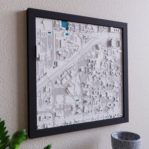 Tech School in Lubbock, Texas 3D College Campus Map Personalized College Graduation Gift | Tech University in TX | Grad Gift Texas Tech TTU