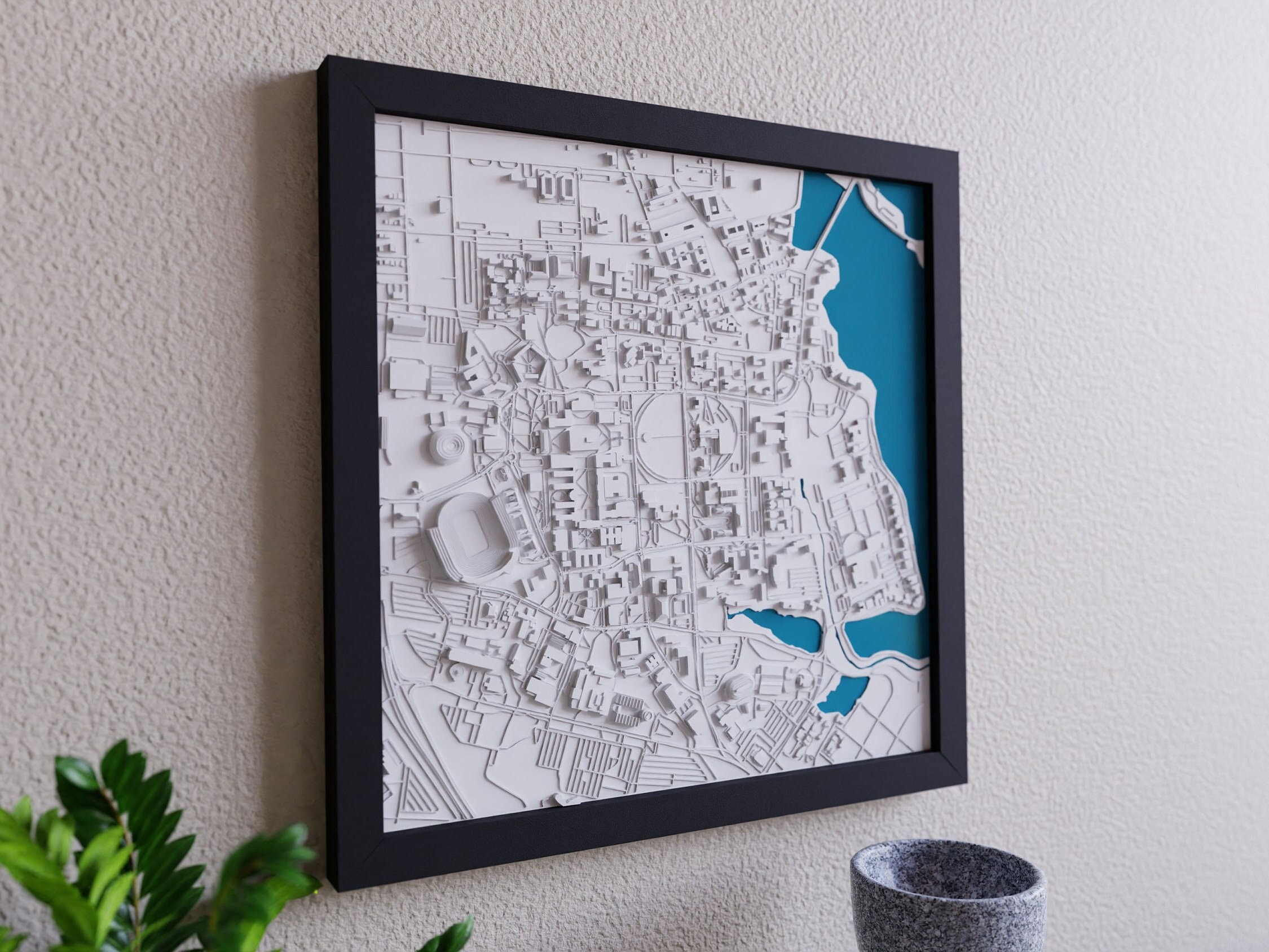 Baton Rouge, Louisiana 3D College Campus Map Personalized College Graduation Gift | University in Louisiana College Map Louisiana State LSU