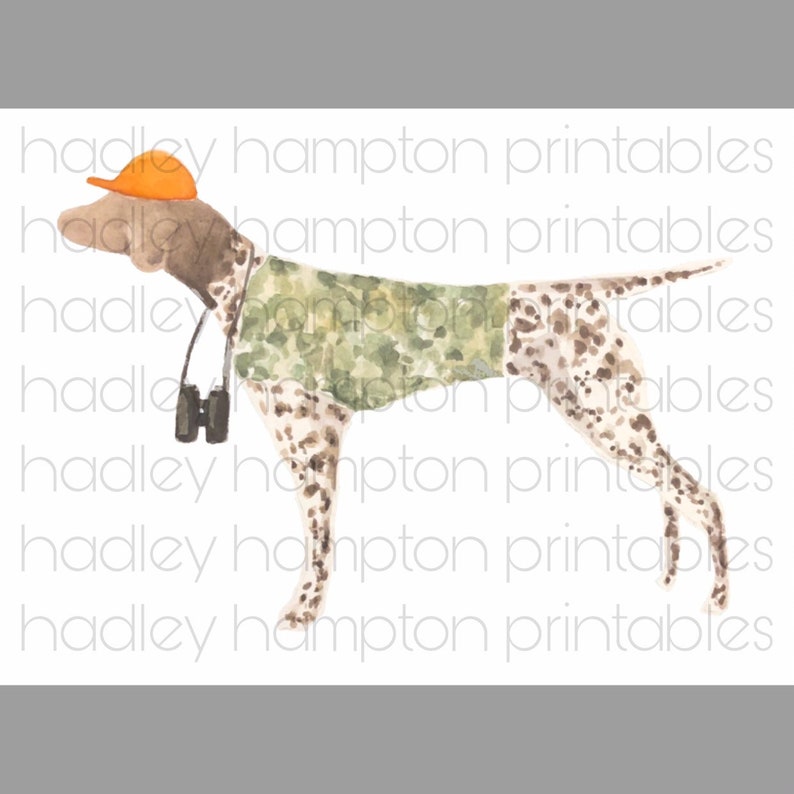 Beau the Pointer Goes Hunting GSP Hunting Dog Hand Painted Etsy