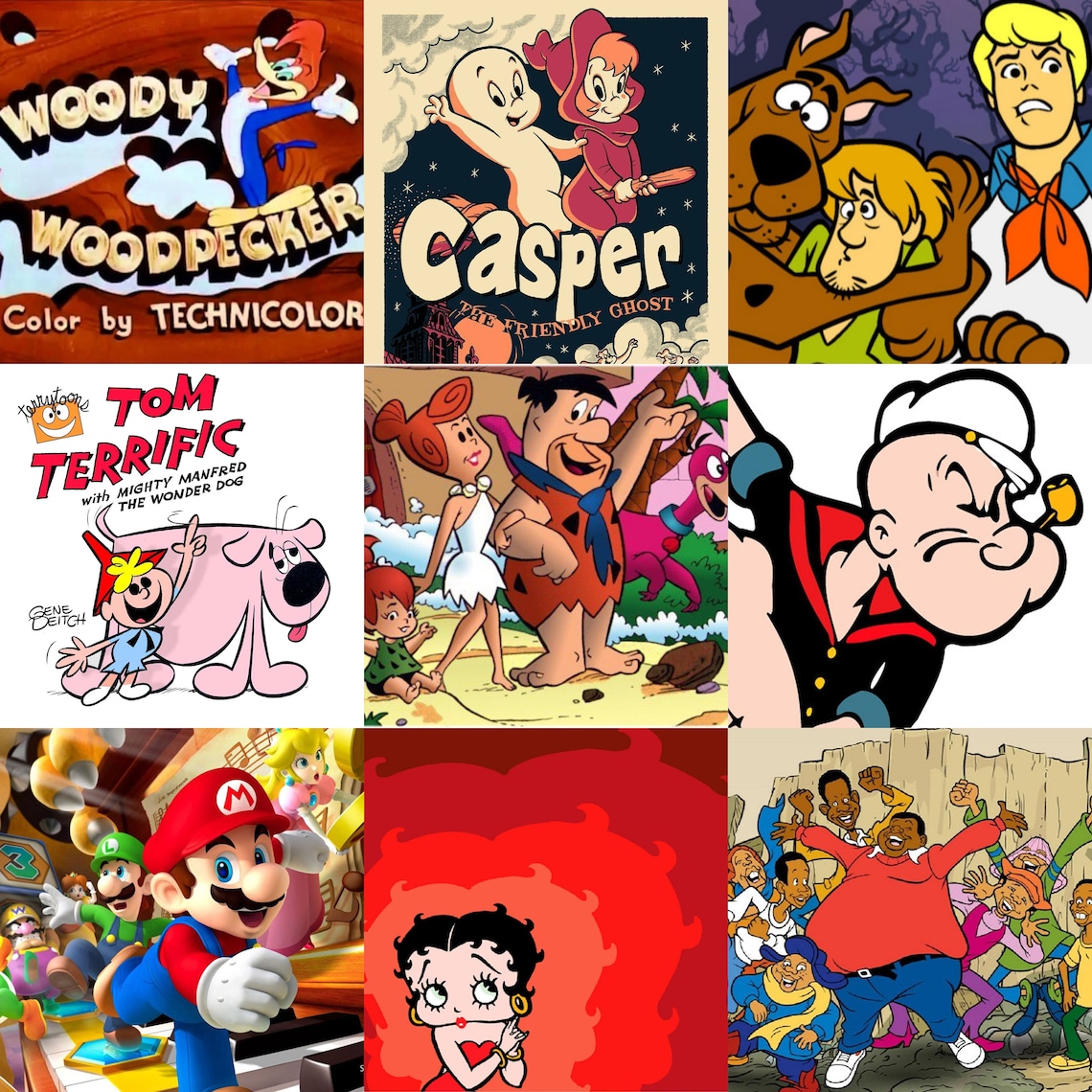 Retro Cartoon Photo Collage Old Cartoon Wall collage 54 Etsy