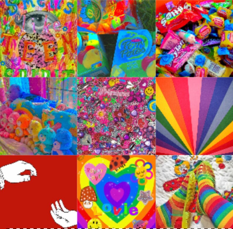 Indie Kidcore Photo Collage Kit Kidcore Pic Collage 36 Etsy