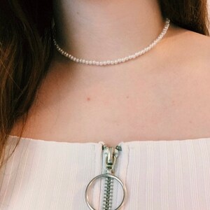 Faux Pearl Choker Necklace