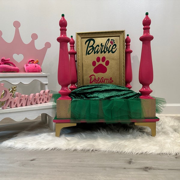 Barbie Princess Dog Bed|Raised Platform|Poster Shipping Is Not Free