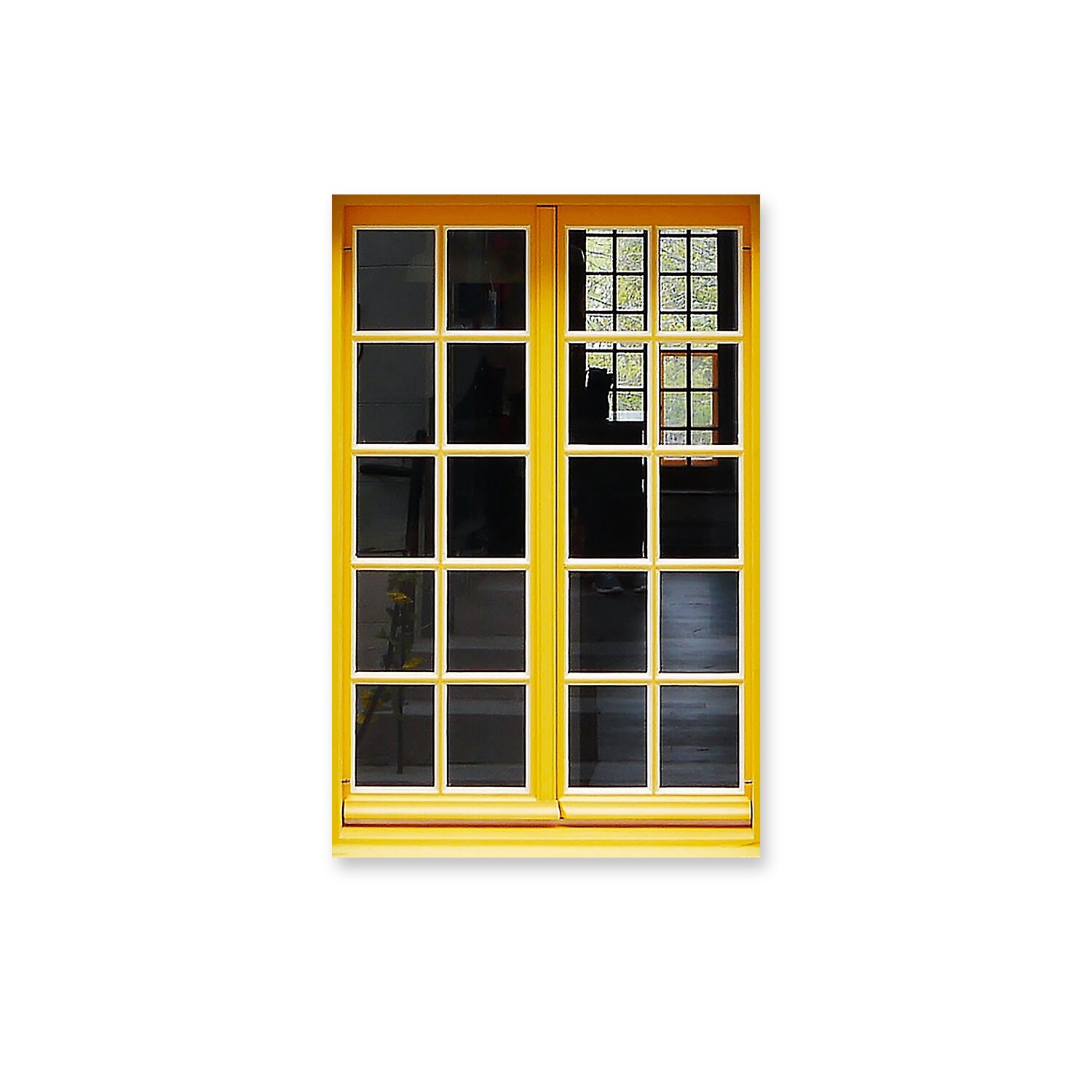Paper Window Large Faux Miniature Yellow Window/paper Window Mounted on Chipboard/diorama ...