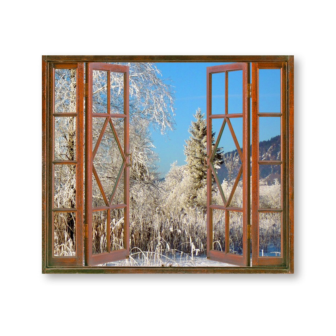 Faux Miniature Window/window Printed on Paper and Mounted on Chip Board ...