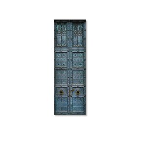 Faux Tall Ornate Metal Look Door/Door Printed on Paper and Mounted on Chip Board/Diorama Doors/Room Box Doors