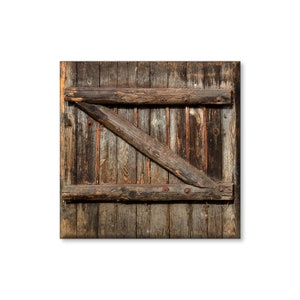 Miniature Faux Rustic Gate/Printed Gate and Mounted on Chip Board/Diorama Supplies/Doll and Fairy House Accessories