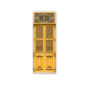 Miniature Faux Shutter Door/Door Printed on Paper and Mounted on Chip Board/Diorama Doors/Doll House Doors