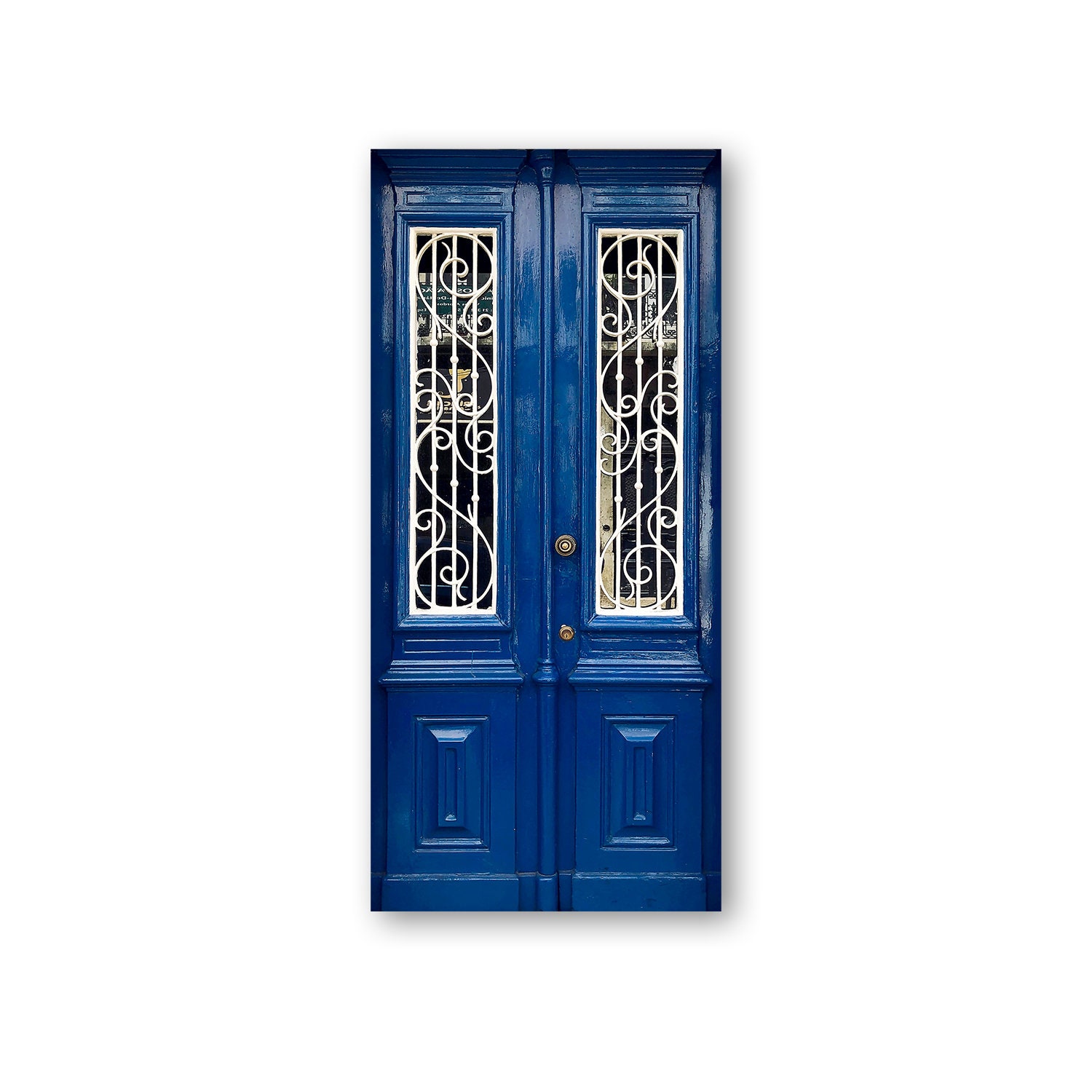 Miniature Printed Faux Door/Paper Door Mounted on Chipboard/Diorama Doors/Room Box Doors/Doll House Doors/Blue Miniature Doors
