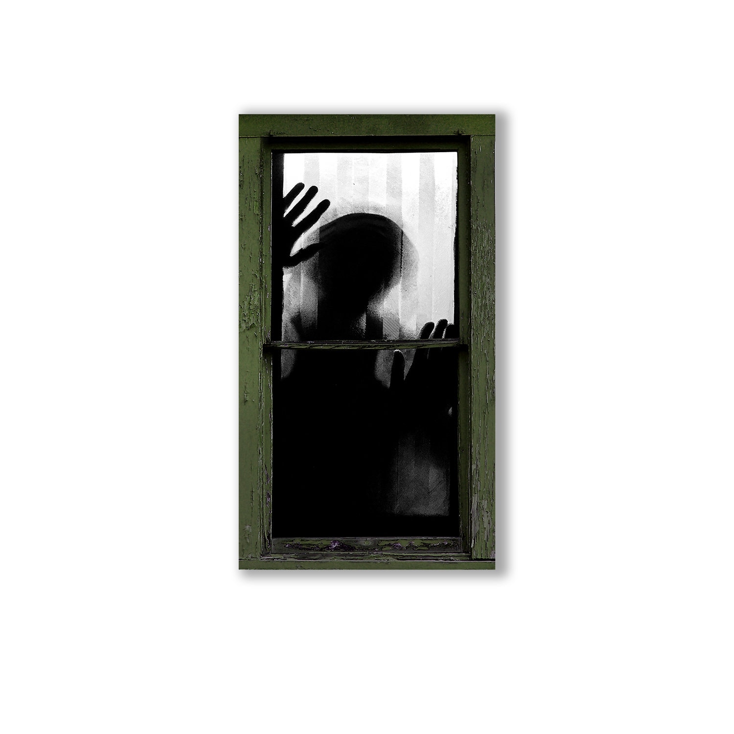 Spooky Faux Miniature Paper Window/window Printed on Paper and Mounted ...
